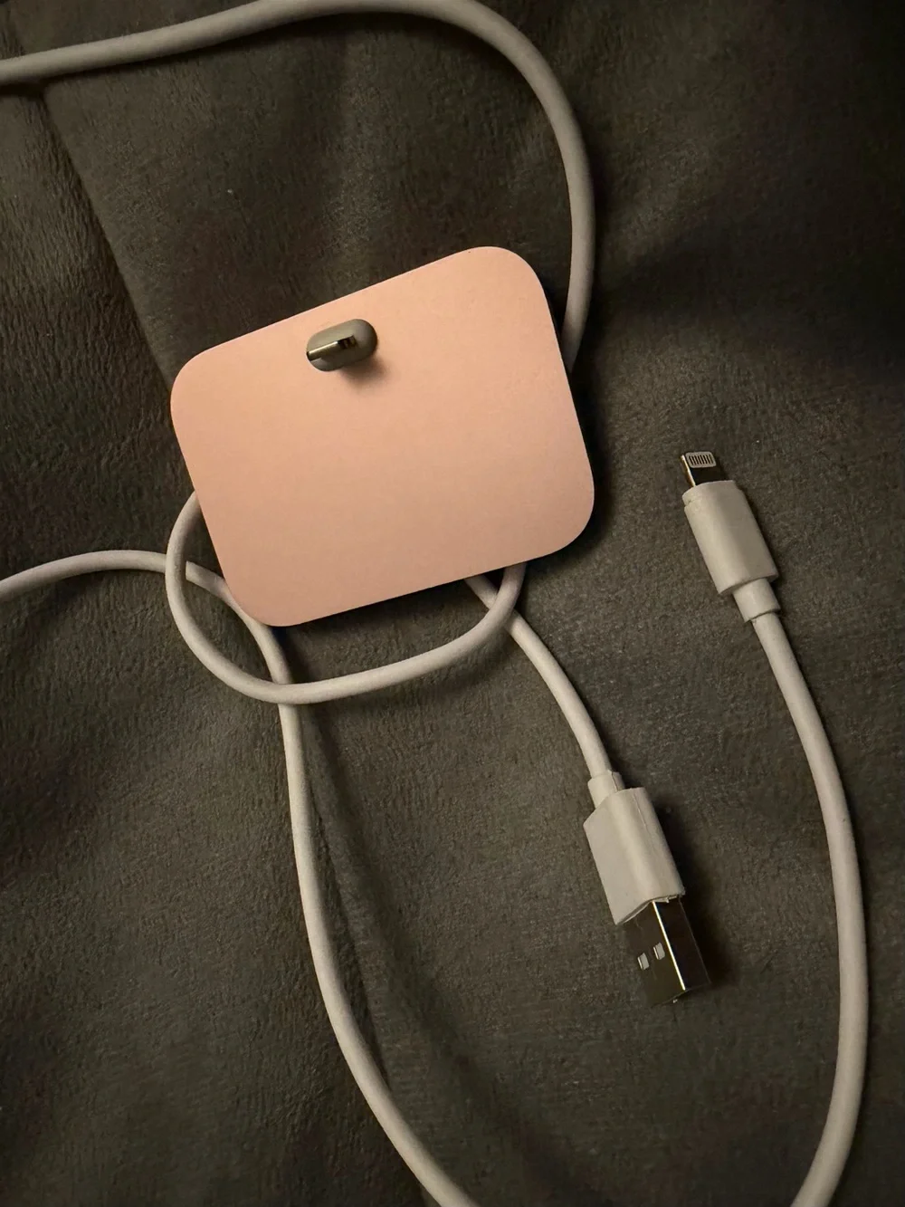 iPhone or AirPod Apple Dock Stand Rose Gold Lightning Charger Cable Included
